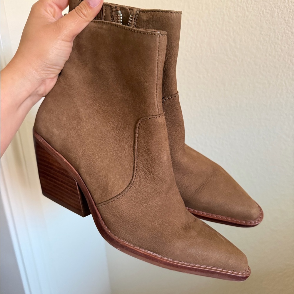 Dolce Vita Volli Pointed Toe Block Heel Ankle Boots